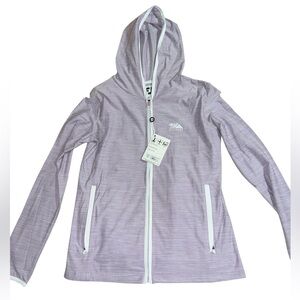 NWT FootJoy Full-Zip Spacedye Hoodie Golf Jacket Women Size x small Purple Cloud